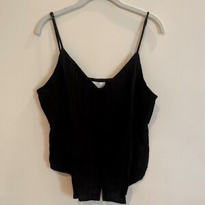 Seven for all man kind black top with gold stripes